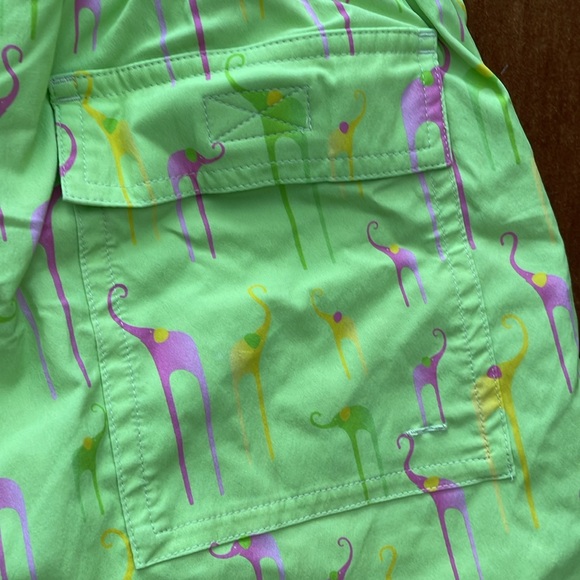 Vilebrequin Men’s Swim Trunks Green Elephant design Size: L - Picture 5 of 5